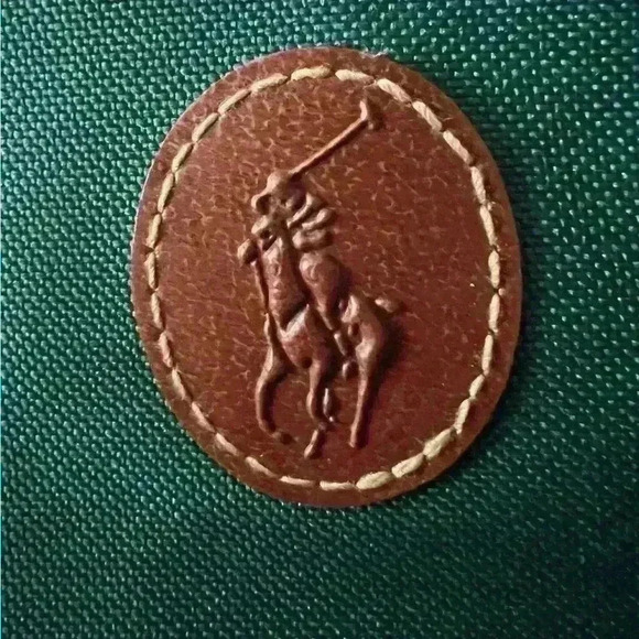 Vintage Ralph Lauren Fragrances carry on bag green with brown trim. Never used. - Picture 9 of 12